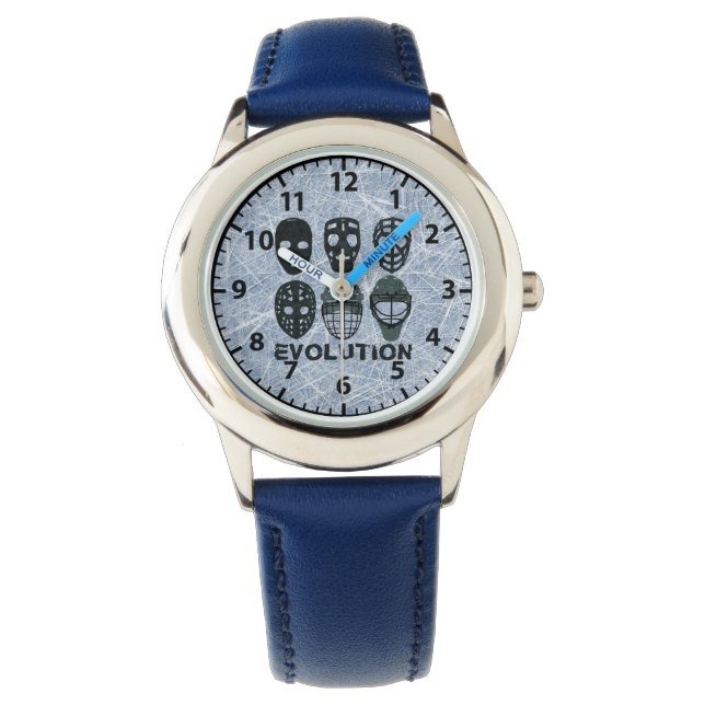 Hockey Goalie Mask Evolution Beobachten Armbanduhr (Vorderseite)