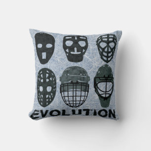 Hockey Goalie Mask Evolution Kissen