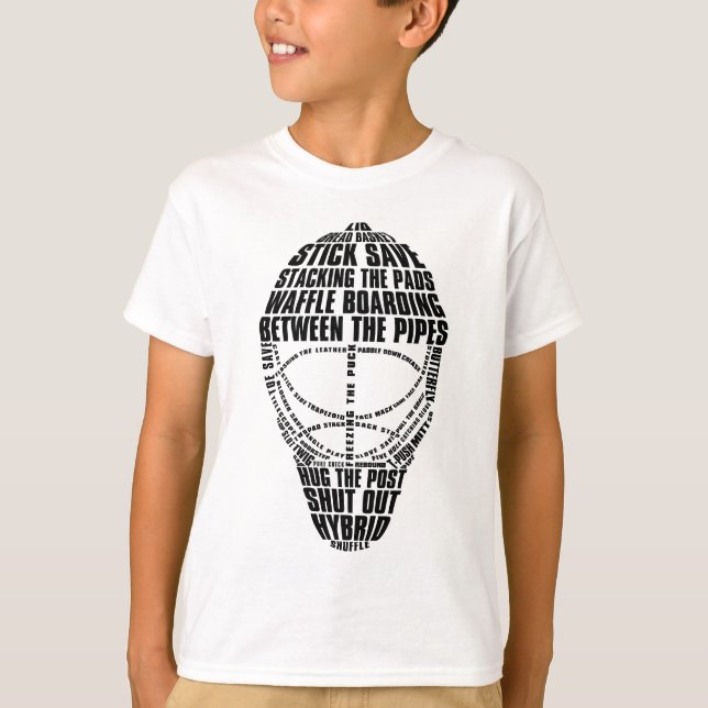 Hockey Goalie Mask Typografy T - Shirt (Vorderseite)