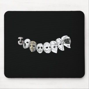Hockey Goalie Maske Evolution Retro Vintager alter Mousepad