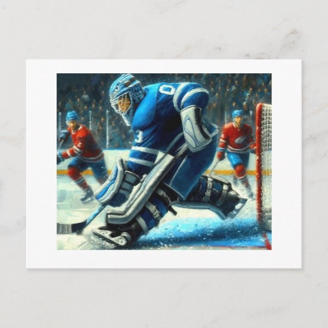 Hockey Goalie, Postkarte (Vorderseite)