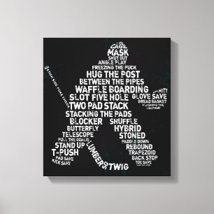 Hockey Goalie Schrift Art Canvas Print Leinwanddruck