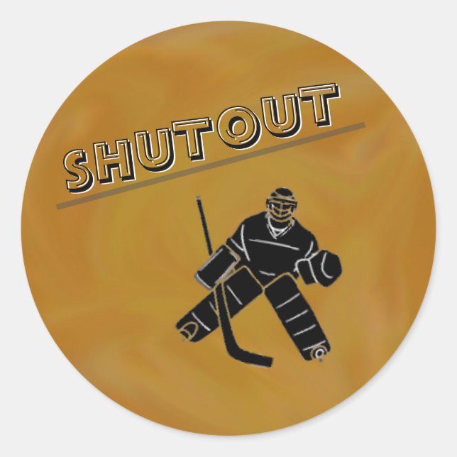 Hockey Goalie Shutout Sticker (Vorderseite)