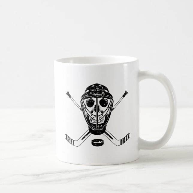 Hockey Goalie Skull Kaffeetasse (Rechts)