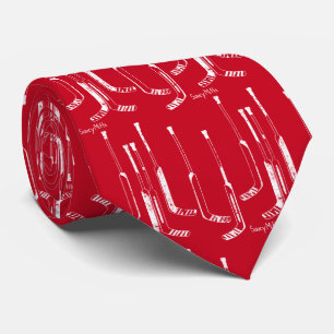 Hockey Goalie Sticks Red Krawatte