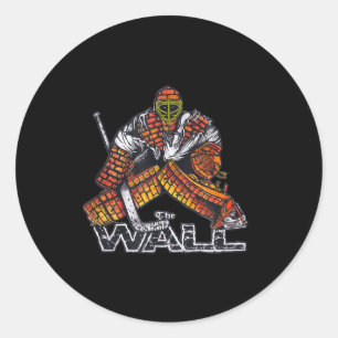 Hockey Goalie THE WALL-Torting Runder Aufkleber