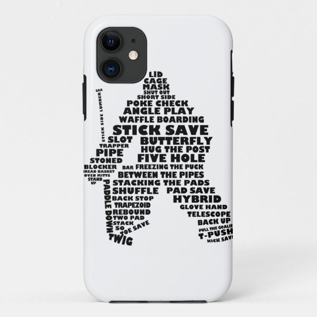 Hockey Goalie Typografie Handy Case (Rückseite)