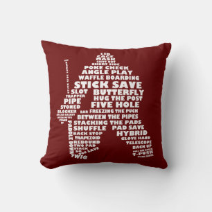 Hockey Goalie Typografy Design Kissen
