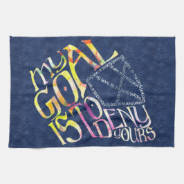 Hockey Goalie Zitat Word Art Geschirrtuch