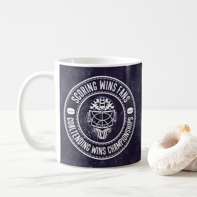 Hockey Goaltening gewinnt Meisterschaft Kaffeetasse (Mit Donut)