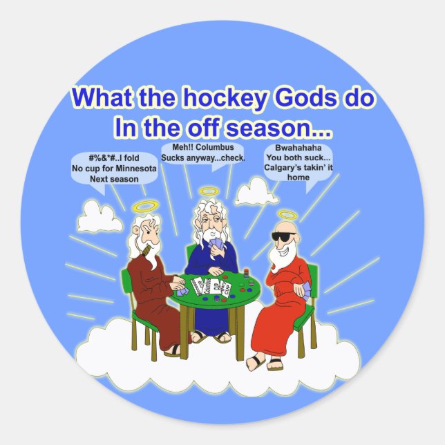 Hockey Gods Sticker (Vorderseite)