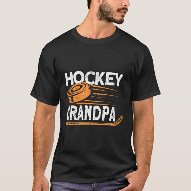 Hockey Grandpa Hockey Player Eishockey T-Shirt (Vorderseite)