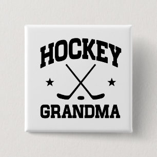 Hockey-Großmutter Button