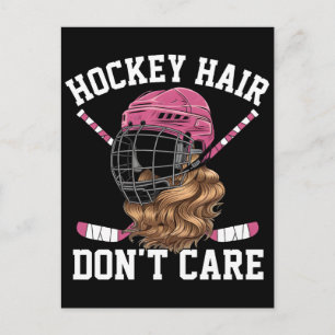 Hockey Haare egal lustiges Hockey-Design 2026 Feiertagspostkarte