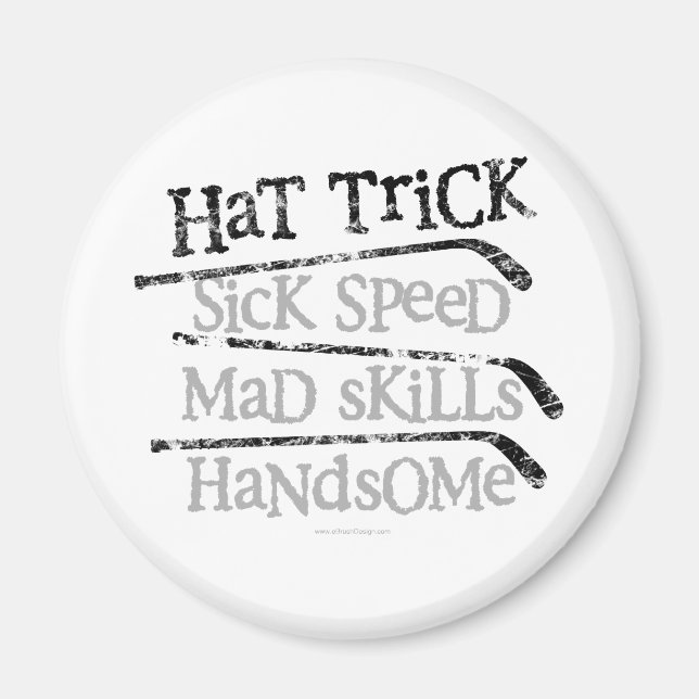Hockey Hat Trick Magnet (Vorne)
