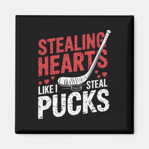 Hockey-Herzen stehlen wie ich den Puck stehle Vale Magnet