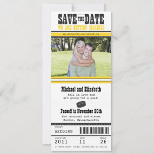 Hockey-Hochzeit Sichern Sie das Datum Save The Date
