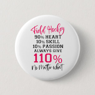 Hockey Hockey 90% Herz 10% Können 10% Button