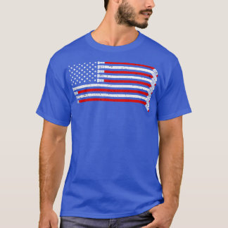 Hockey Hockey American Flag Hockey T-Shirt