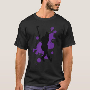 Hockey-Hockey-Spieler Farbe Splint Design T-Shirt
