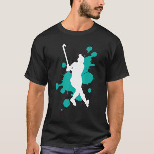 Hockey-Hockey-Spieler in der Farbe splantat 3 T-Shirt