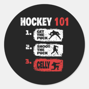 Hockey - Hockeyspieler - Lustiges Hockey Runder Aufkleber