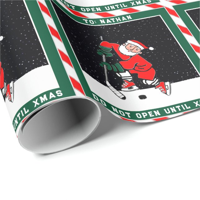 Hockey Holiday Geschenkpapier (Rolleneckpunkt)