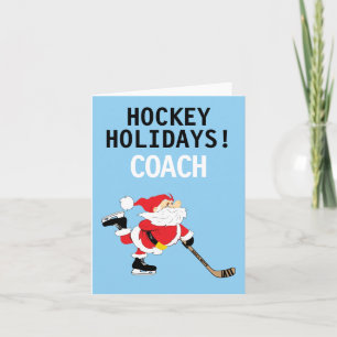 Hockey Holidays Coach Santa Skaten Weihnachten