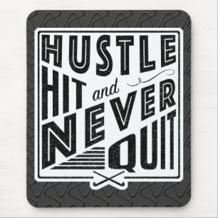 Hockey Hustle Hit & Never Quit Mousemat Mousepad