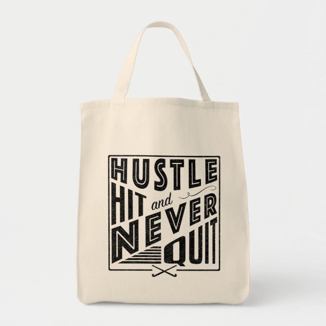 Hockey Hustle Hit & Never Tote Bag Tragetasche (Vorne)