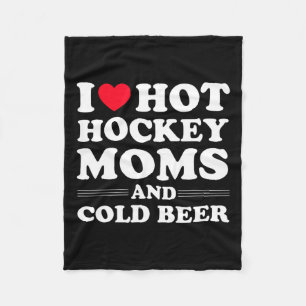 Hockey I Liebe Hockey Mamas und kaltes Bier Fleecedecke