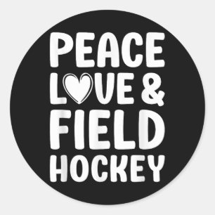 Hockey Ich liebe Hockey Runder Aufkleber