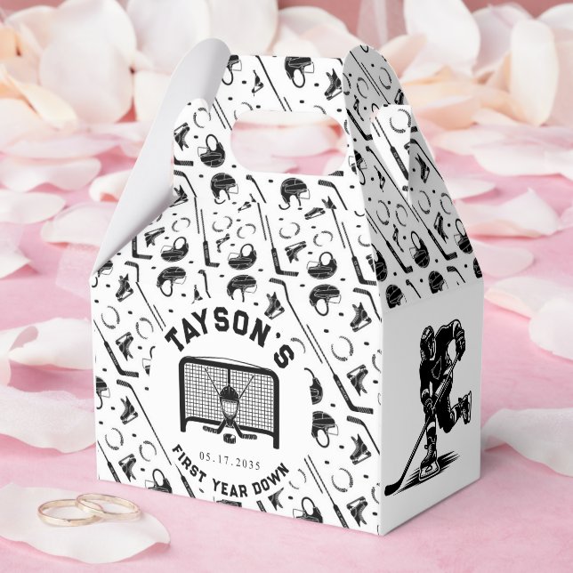 Hockey im ersten Jahr ab 1. Geburtstag Geschenkschachtel (Hochzeit)