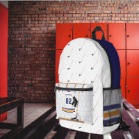 Hockey in Blau und Orange | Monogramm