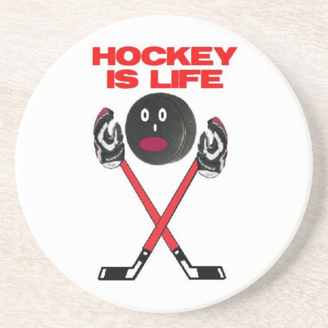 Hockey ist das Leben Getränkeuntersetzer (Vorne)