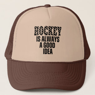 HOCKEY IST IMMER EINE GUTE IDEE-LASTWAGENFAHRERMÜT TRUCKERKAPPE