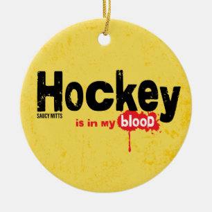 Hockey ist in meinem Blut Keramik Ornament