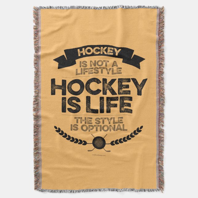 Hockey ist kein Lifestyle Decke (Vorderseite Vertikal)