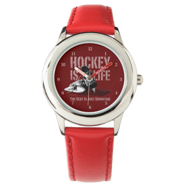 Hockey ist Leben Armbanduhr (Vorderseite)