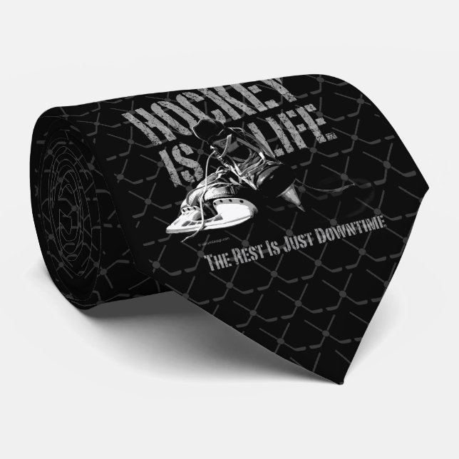 Hockey ist Leben Krawatte (Gerollt)