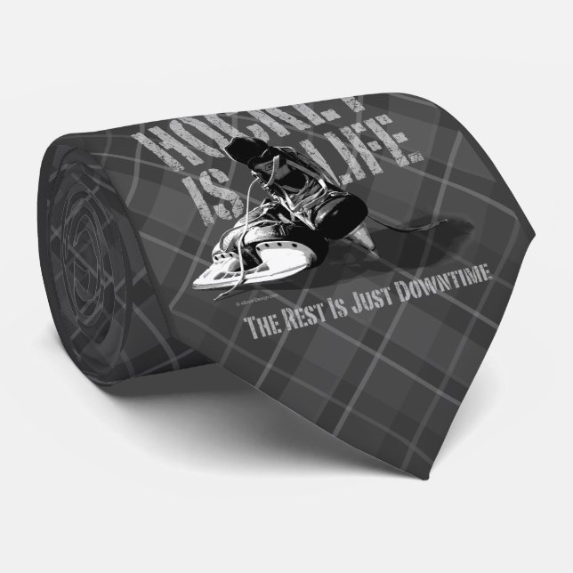 Hockey ist Leben Krawatte (Gerollt)