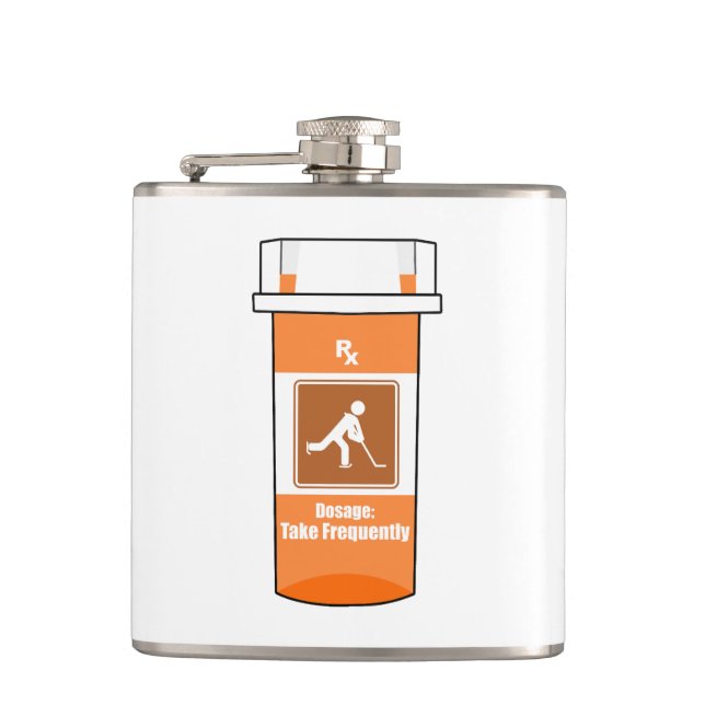 Hockey ist mein Medikament Flachmann (Vorderseite)