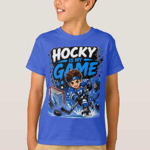 Hockey ist mein Spiel Süßes Kawaii-Kindersportde T-Shirt