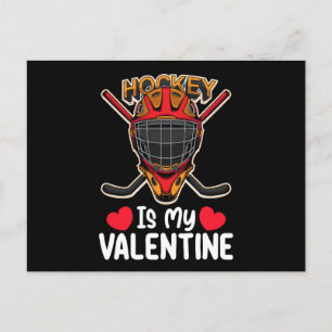 Hockey ist mein Valentinstag, Eissport Postkarte