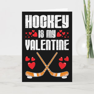 Hockey ist mein Valentinstag Lustiger Sport Humor  Karte