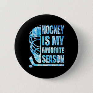Hockey ist meine Lieblingsjahreszeit Lustige Jugen Button