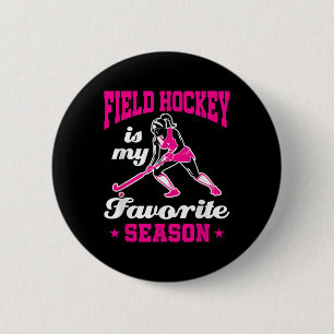 Hockey ist meine Lieblingsjahreszeit Lustige Mutte Button