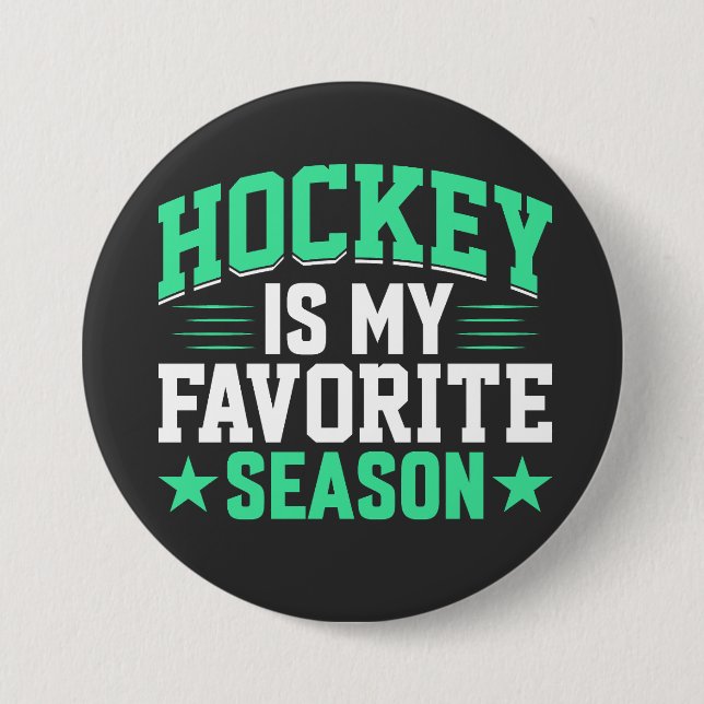 Hockey ist meine Lieblingssaison Button (Vorderseite)