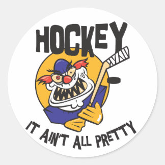 Hockey ist nicht alles Hübsch Runder Aufkleber