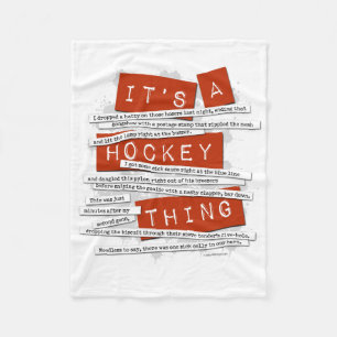 Hockey-Jargon Fleecedecke